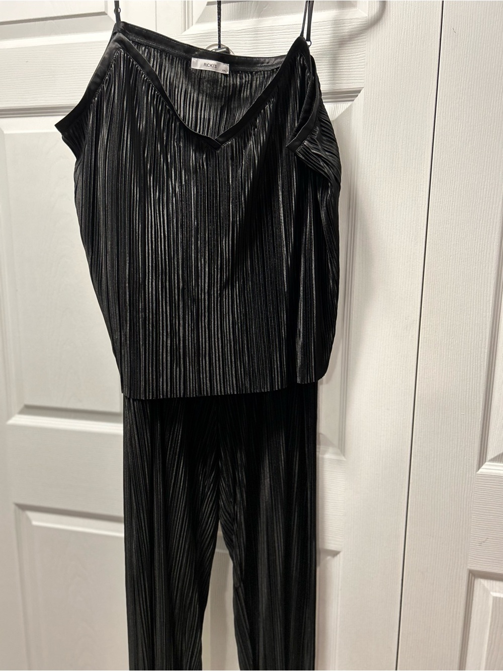 Ricki's Black Pleated Camisole & Wide-Leg Pant Set